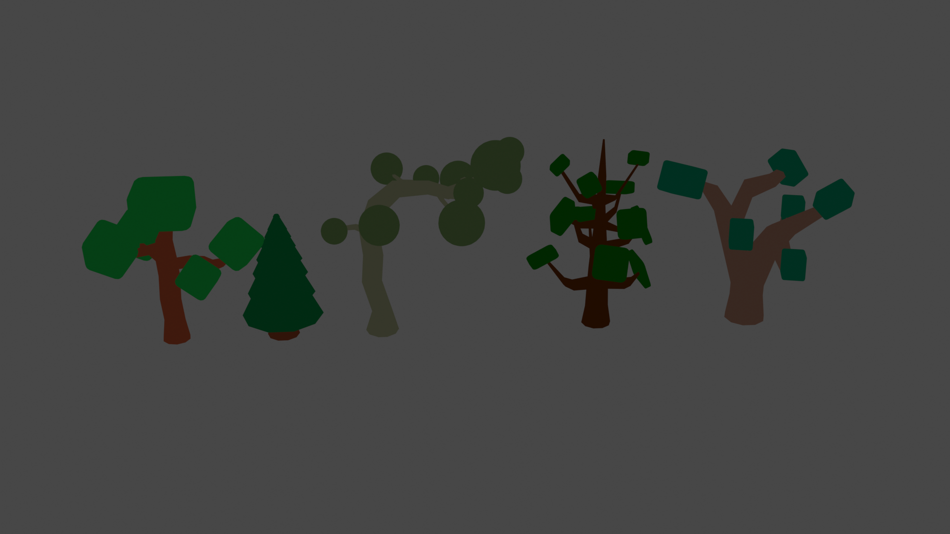Low Poly Tree Assets/5 pack preview image 1